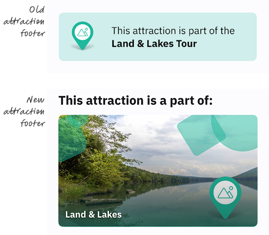 Attraction footer old vs new
