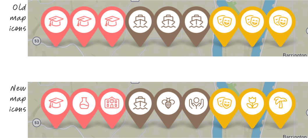 Maps icons old vs new